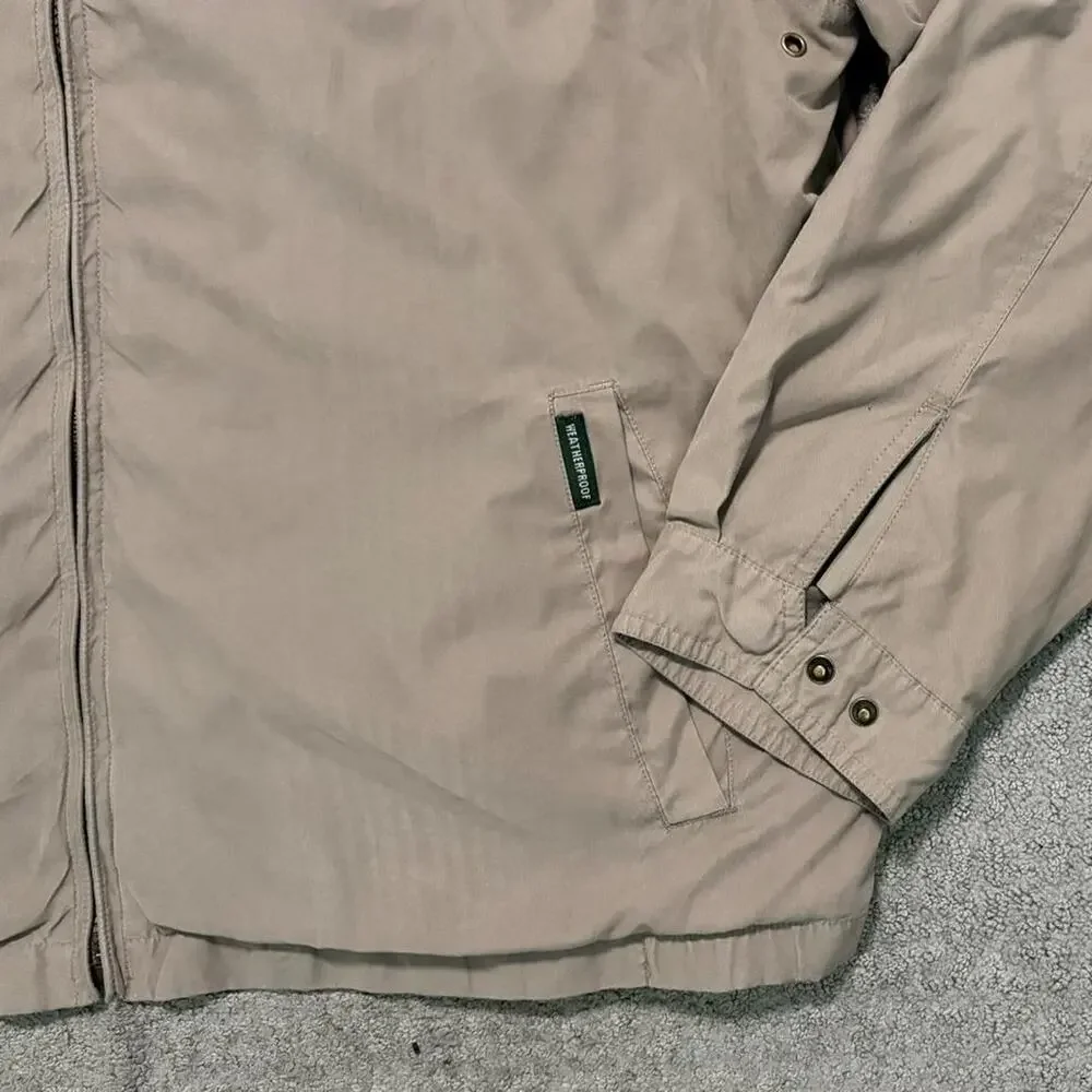 Khaki vintage weatherproof jacket with